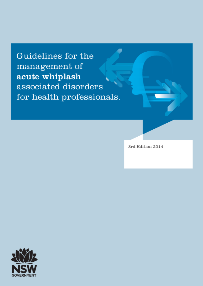 Australian whiplash guidelines 3rd edition 2014