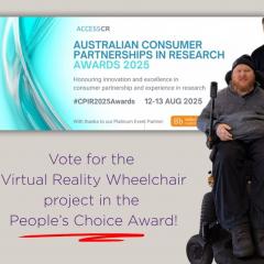 Vote for the virtual reality wheelchair project in the people's choice awards